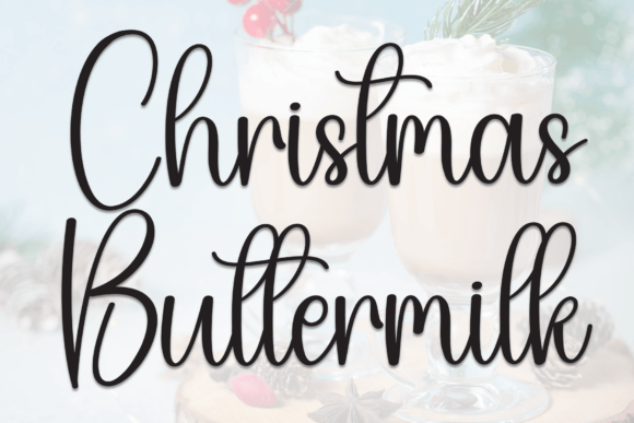 Christmas Buttermilk: A Festive Script Font for Editorial Design