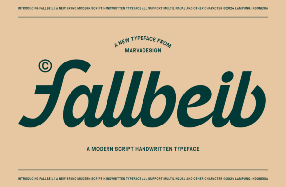 Fallbeil: A Modern Script Typeface for Editorial Design