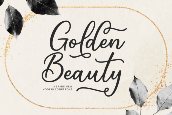 Golden Beauty: A Modern Script Typeface for Editorial Elegance