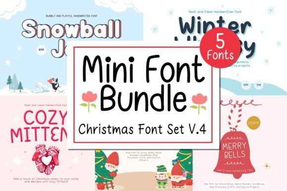 Mini Bundle Christmas Set V.4: The Ultimate Holiday Typeface