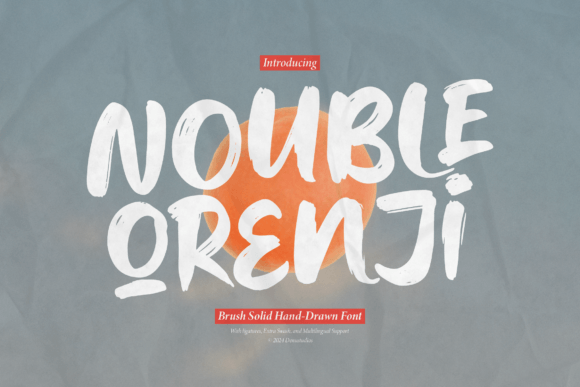 Nouble Orenji: A Bold Hand-Drawn Font for Makers