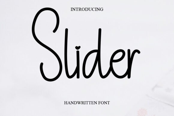 Slider Font: A Handwritten Typeface for Modern Web Design