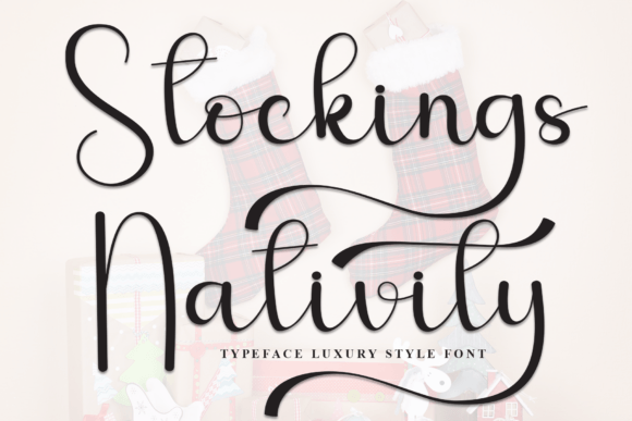 Stockings Nativity: A Whimsical Font for Campaign Headlines